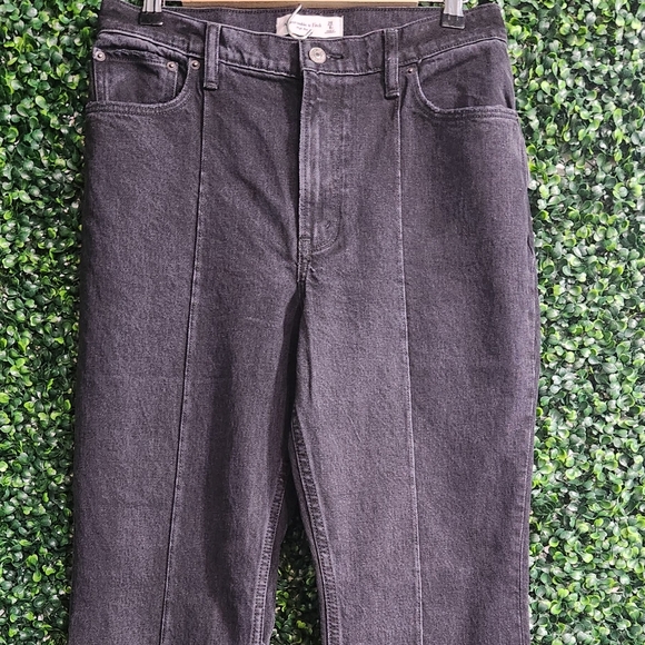 Vtg Abercrombie & Fitch Women's High Rise BlackFlare Wide Leg Jean Size 29/8 - Picture 5 of 6